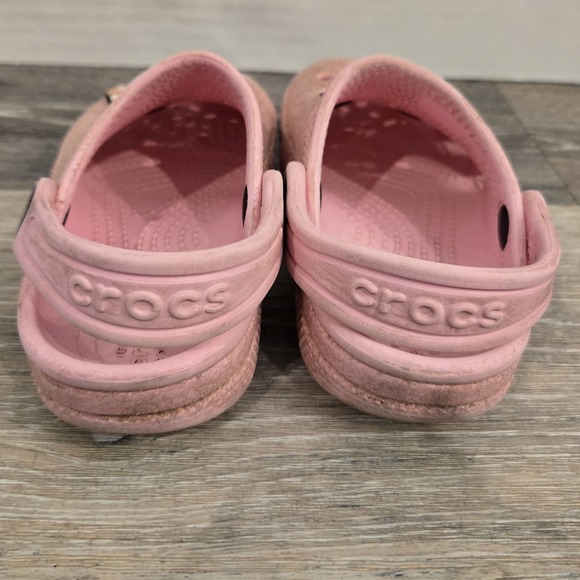 Crocs Classic Clogs Pink Glitter‎ Size C8 toddler Play condition - Picture 5 of 9